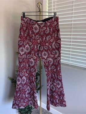 Anthropologie Patterned Flare Pants